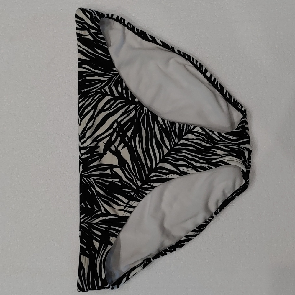 Athleta Palms Tide Bikini Bottom, Black & White Size Large #777042